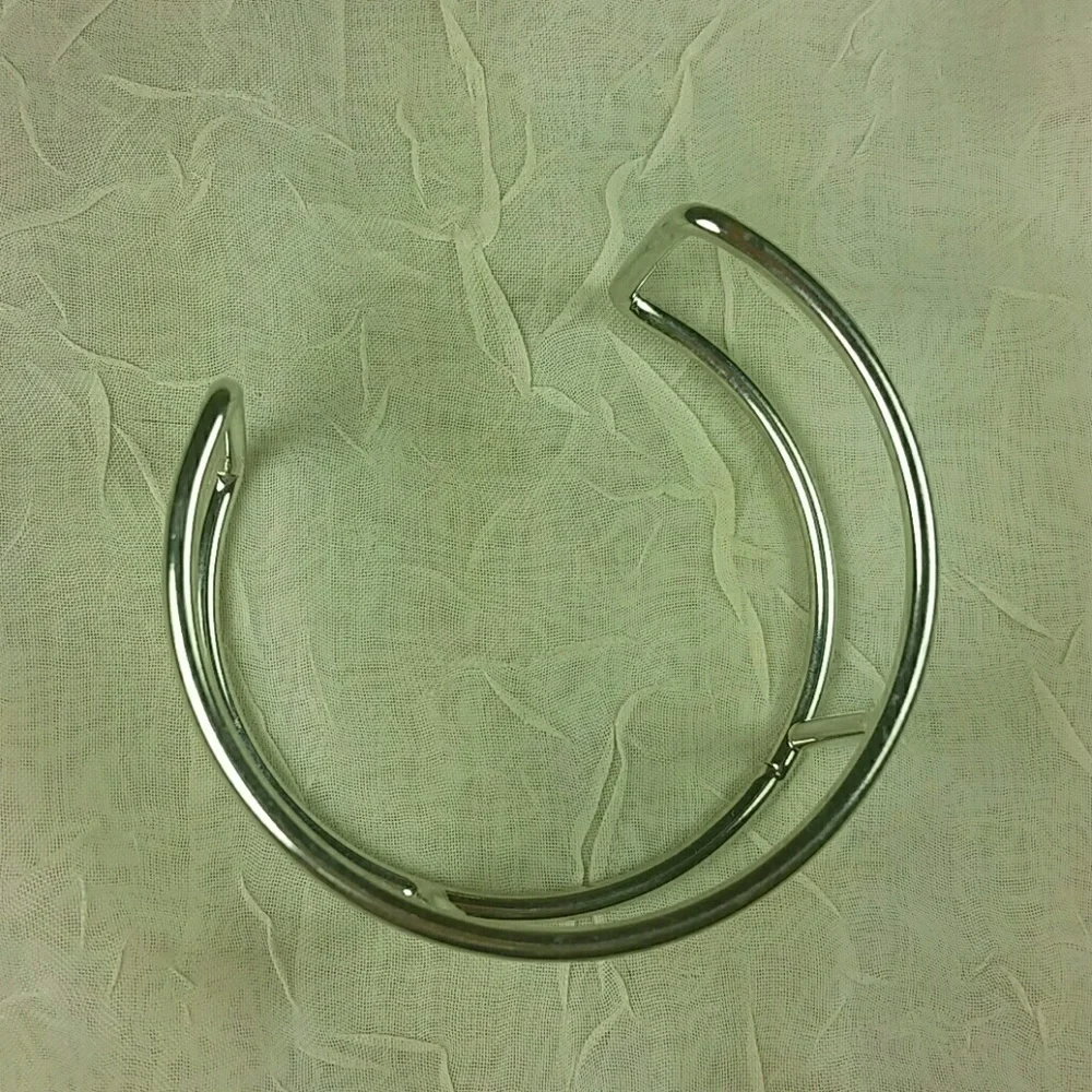 Silvertone open bracelet bangle